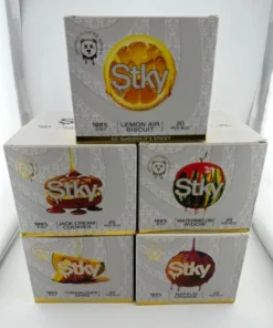 STKY Carts Mixed Batch assortment featuring multiple premium STKY cart flavors designed for smooth performance and convenient vaping